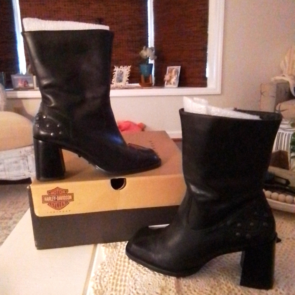 Harley Davidson black boots